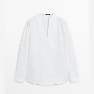 COS 1/2 zip front blouse